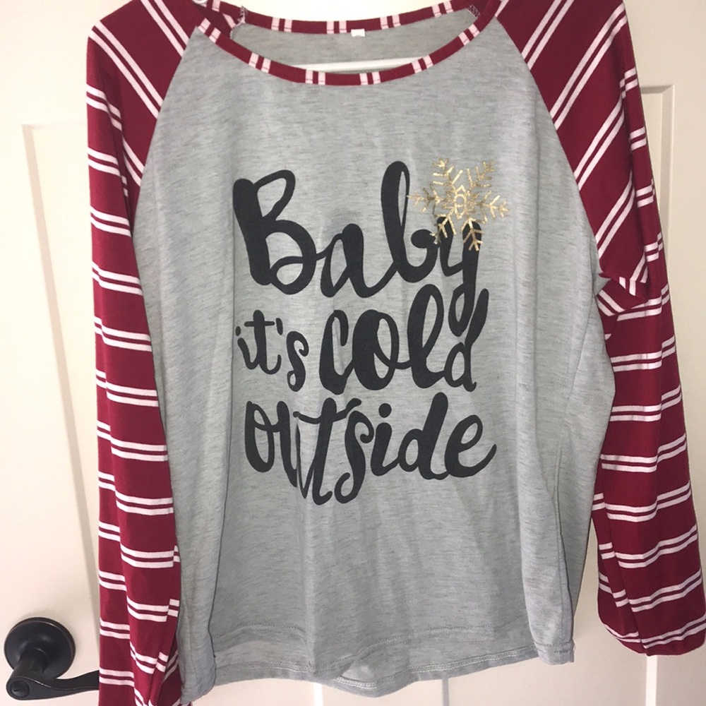 Boutique Christmas Tee- “Baby it’s Cold Outside”